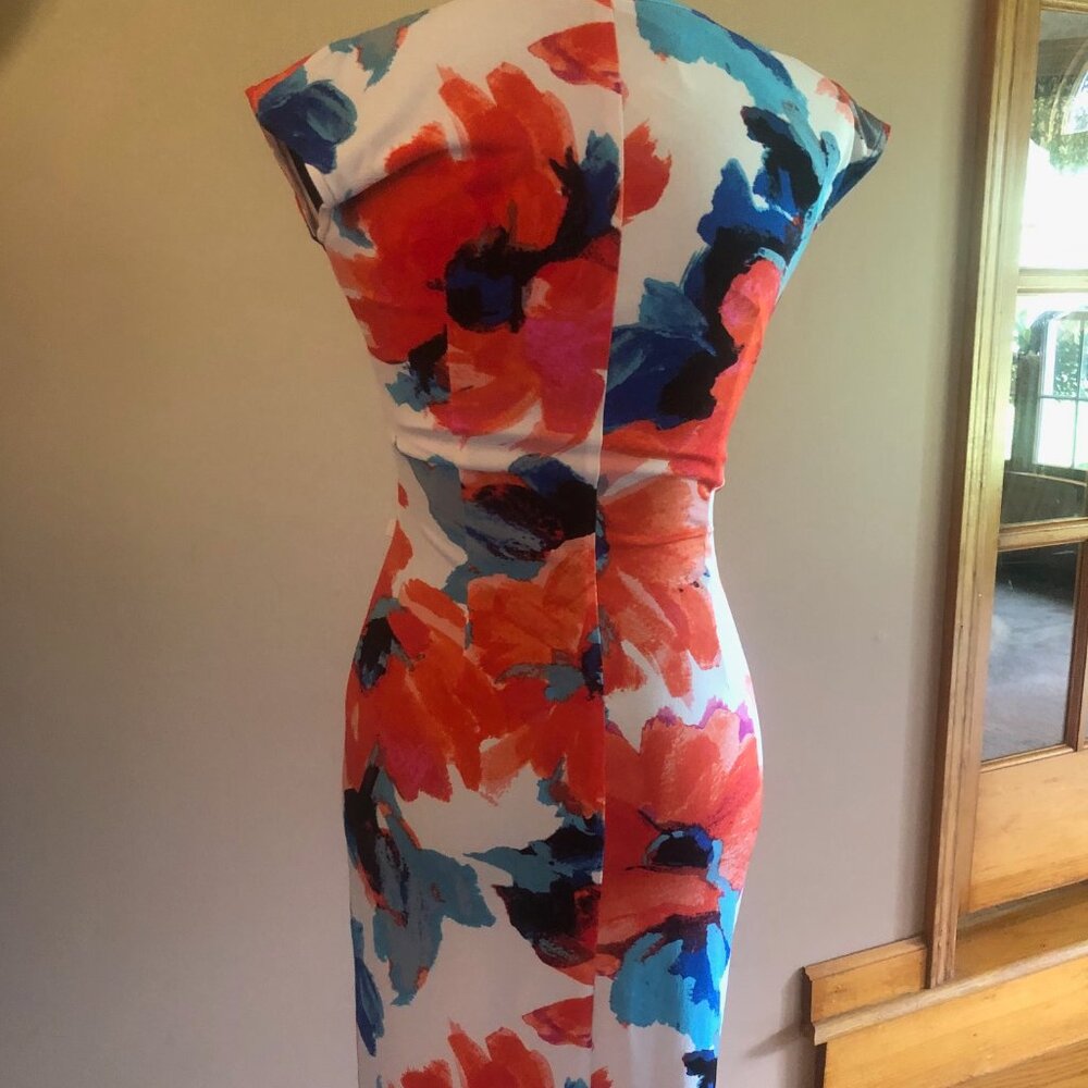 Joseph Ribkoff Floral Rouched Dress - Picture 5 of 7